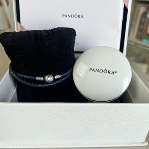 Pandora Ale 925 Braided Leather Bracelet
